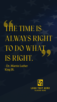 Martin Righteousness Quote Instagram Story Design