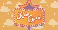 Retro Opening Announcement Facebook ad Image Preview