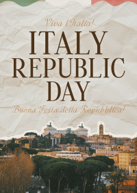 Elegant Italy Republic Day Poster Design