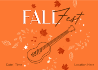 Fall Music Fest Postcard Image Preview