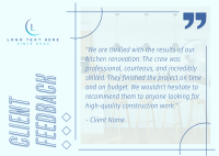 Client Feedback on Construction Postcard Image Preview