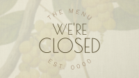 Rustic Closed Restaurant Animation Image Preview