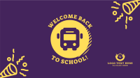 Welcome Back School Bus Facebook Event Cover Preview