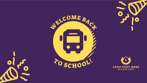Welcome Back School Bus Facebook Event Cover Design Image Preview