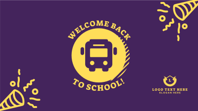 Welcome Back School Bus Facebook event cover Image Preview