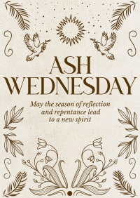 Rustic Ash Wednesday Flyer Image Preview