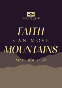 Faith Move Mountains Flyer Design