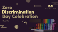 Playful Zero Discrimination Celebration Facebook Event Cover Design
