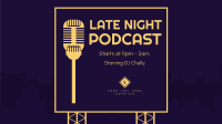 Late Night Podcast Facebook Event Cover Design