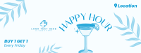Tropical Cocktail Facebook cover Image Preview