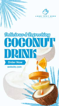 Refreshing Coconut Drink Instagram Reel Preview