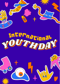 Youth Day Stickers Flyer Design