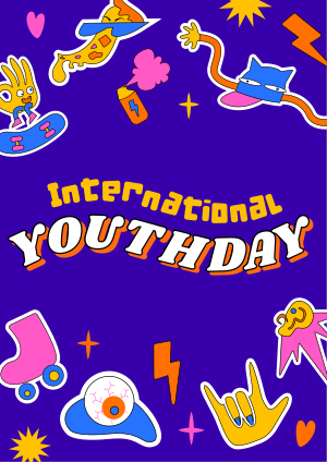 Youth Day Stickers Flyer Image Preview