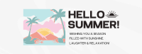 Minimalist Summer Greeting Facebook cover Image Preview