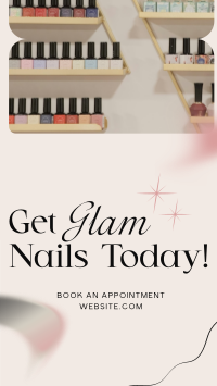 Salon Glam Nails Instagram Story Design