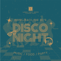 80s Disco Party Instagram Post Design