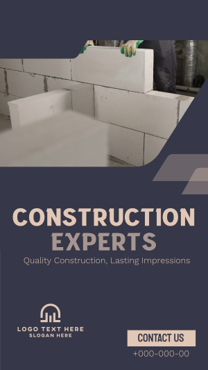 Modern Construction Experts Instagram story Image Preview