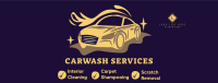 Carwash Services List Facebook Cover Design
