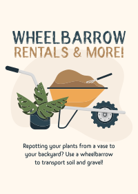 Garden Wheelbarrow Poster Design