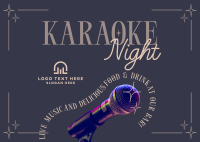Karaoke Bar Postcard Image Preview