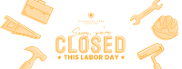 Closed for Labor Day Facebook Cover Image Preview