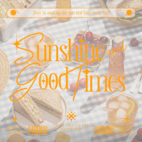 Retro Summer Sunshine Instagram Post Design