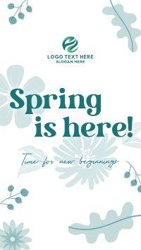 Spring New Beginnings Facebook Story Design
