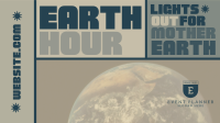 Mondrian Earth Hour Reminder Facebook Event Cover Design