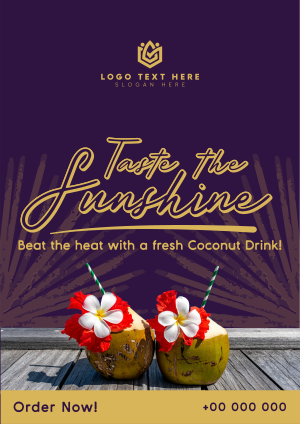 Sunshine Coconut Drink Flyer Image Preview