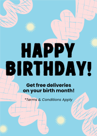 Birthday Delivery Deals Poster Design