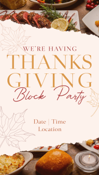 Elegant Thanksgiving Party Instagram Story Design
