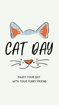 Cat Face Greeting Facebook Story Design