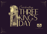 Modern Three Kings Day Postcard Image Preview