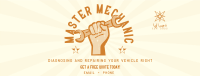 Retro Master Mechanic Facebook Cover Image Preview