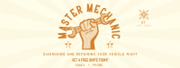 Retro Master Mechanic Facebook Cover Image Preview