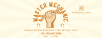 Retro Master Mechanic Facebook Cover Image Preview