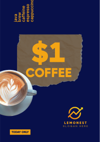 $1 Coffee Cup Flyer Design