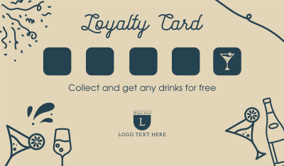 Happy Hour Loyalty Card Business Card Image Preview