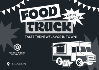 Playful Food Truck Festival Postcard Image Preview