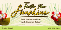Sunshine Coconut Drink Twitter Post Design