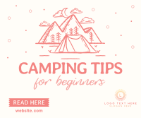 Camping Tips For Beginners Facebook Post Design