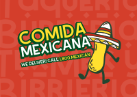 Comida Mexicana Postcard Design