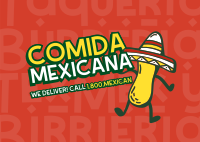 Comida Mexicana Postcard Image Preview