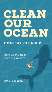 Clean The Ocean Facebook Story Design