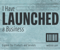 Vintage Grunge Business Launch Facebook Post Preview