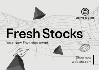 3D Fresh Stocks Postcard Image Preview