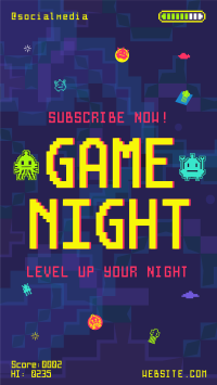 Pixel Gaming Night TikTok Video Preview