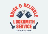 Locksmith Badge Postcard Image Preview