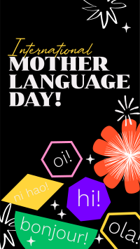 Quirky International Mother Language Day TikTok Video Design