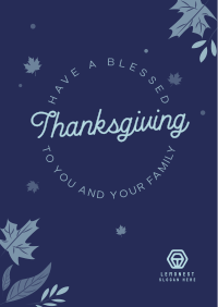 Thanksgiving Leaves Poster Design